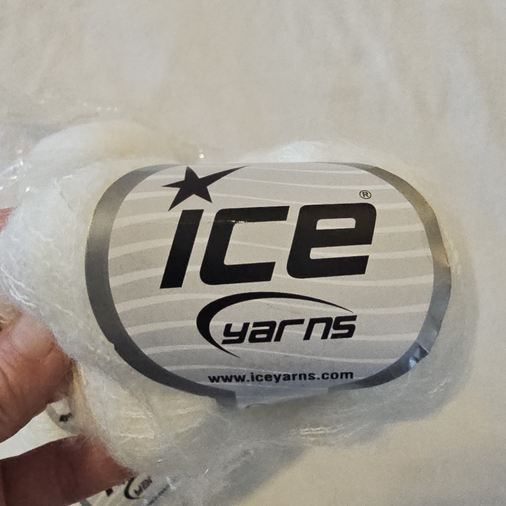 Lot 7 Balls Ice Yarns Kid Mohair Flamme Yarn Cream #1 Super Fine 273 yd/ea